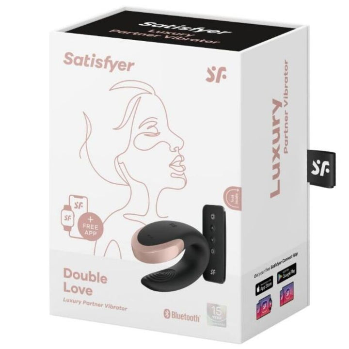 SATISFYER - VIBRATEUR PARTENAIRE DE LUXE DOUBLE LOVE NOIR