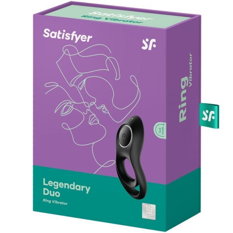 SATISFYER - VIBRATEUR LÉGENDAIRE DUO RING NOIR