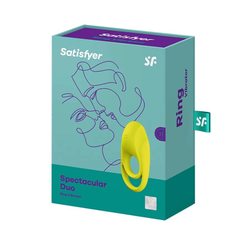 SATISFYER - VIBRATEUR SPECTACULAIRE DUO RING JAUNE