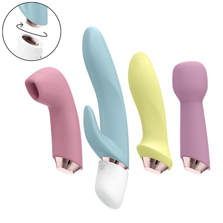 SATISFYER - ENSEMBLE VIBRATEUR ET AIR PULSE MARVELOUS FOUR