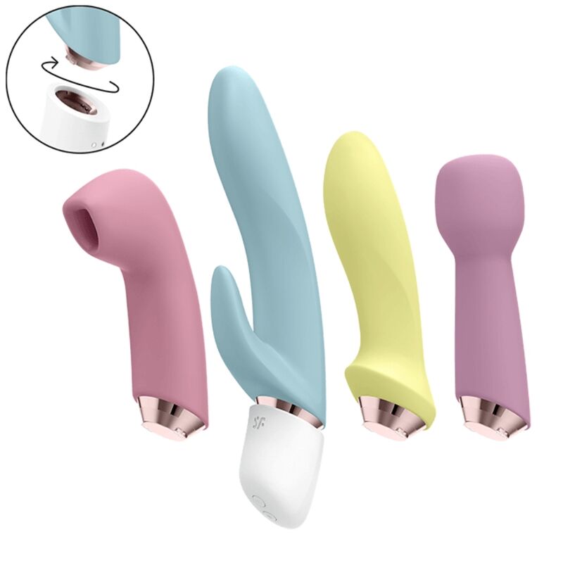 SATISFYER - ENSEMBLE VIBRATEUR ET AIR PULSE MARVELOUS FOUR