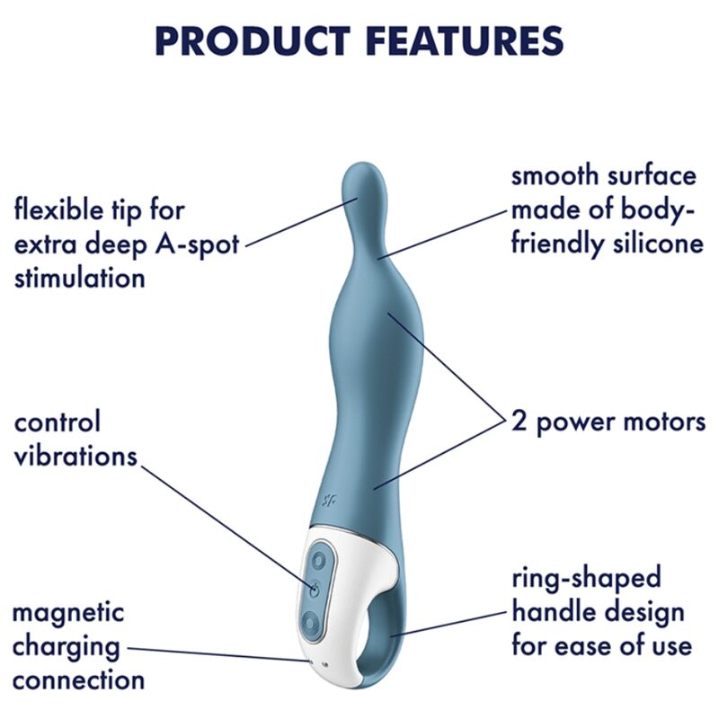 SATISFYER - INCROYABLE VIBRATEUR 1 ASPOT BLEU