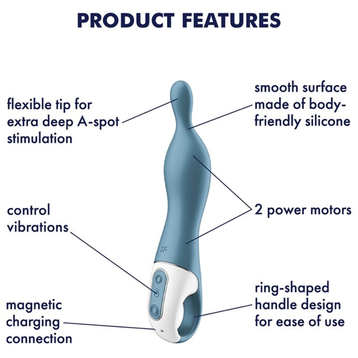 SATISFYER - INCROYABLE VIBRATEUR 1 ASPOT BLEU