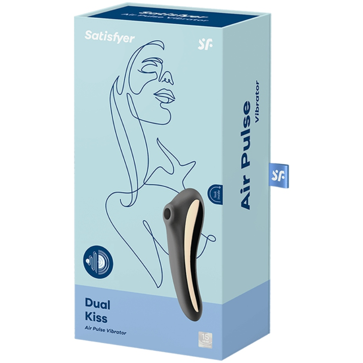 SATISFYER - VIBRATEUR À IMPULSIONS DUAL KISS AIR NOIR