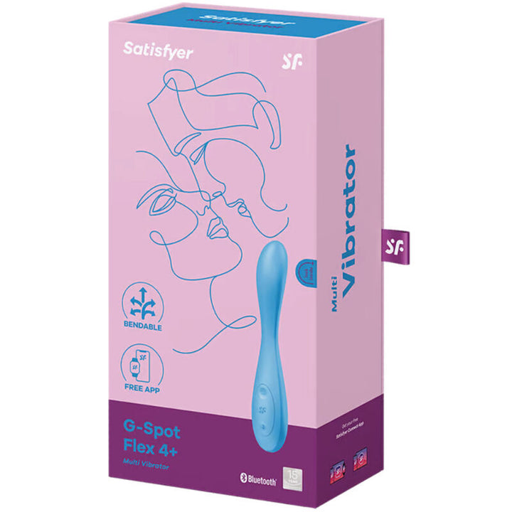 SATISFYER - G-SPOT FLEX 4+ MULTI VIBRATEUR APPLICATION BLEU