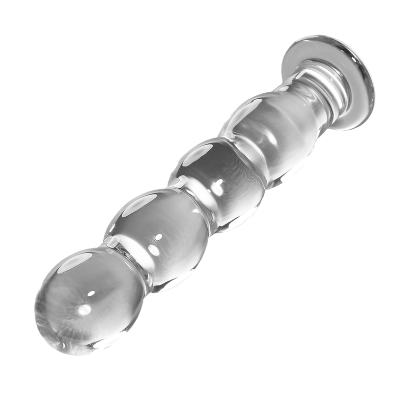 NEBULA SERIES BY IBIZA - MODEL 10 DILDO BOROSILICATE GLASS CLEAR 16.5 CM -O- 3.5 CM