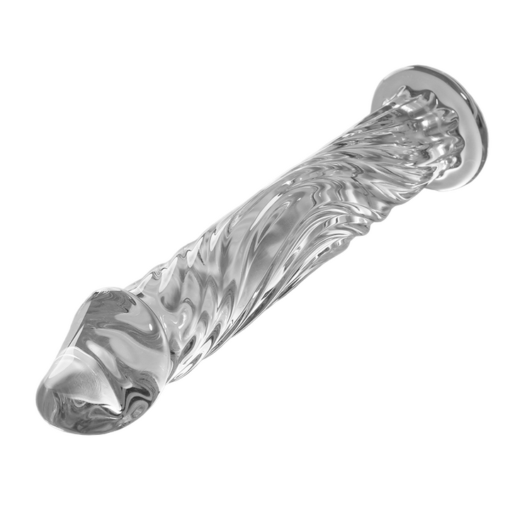 NEBULA SERIES BY IBIZA - MODEL 12 DILDO BOROSILICATE GLASS CLEAR 17 CM -O- 3.5 CM