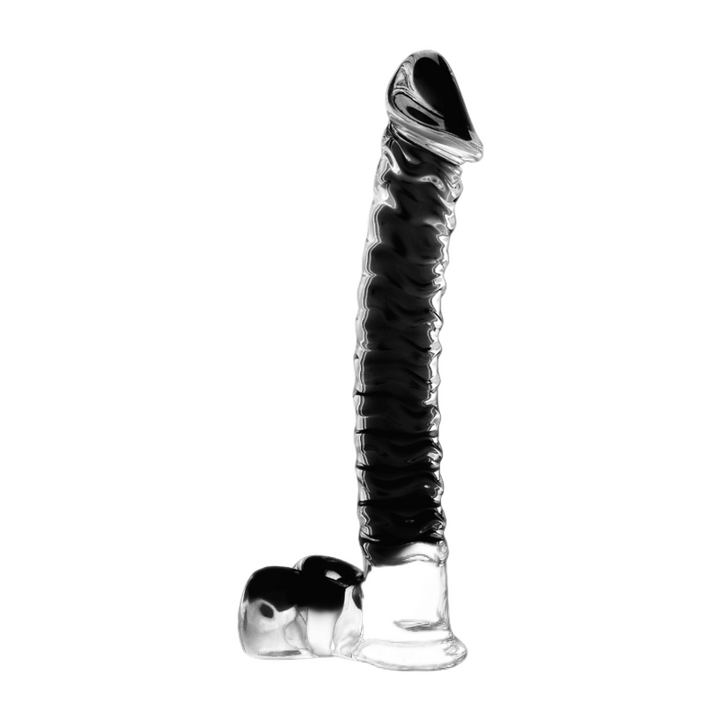 NEBULA SERIES BY IBIZA - MODEL 23 DILDO BOROSILICATE GLASS CLEAR 21.5 CM -O- 4 CM