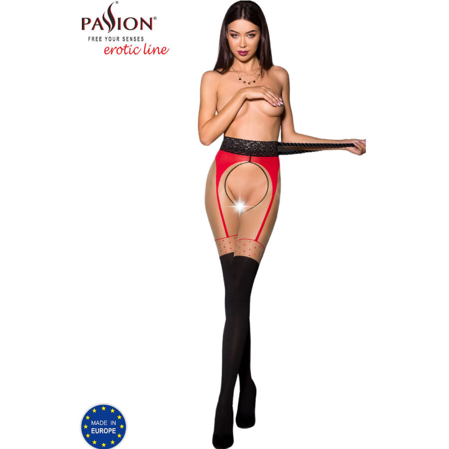 PASSION - TIOPEN 003 RED TIGHTS 1/2 20/40 DEN