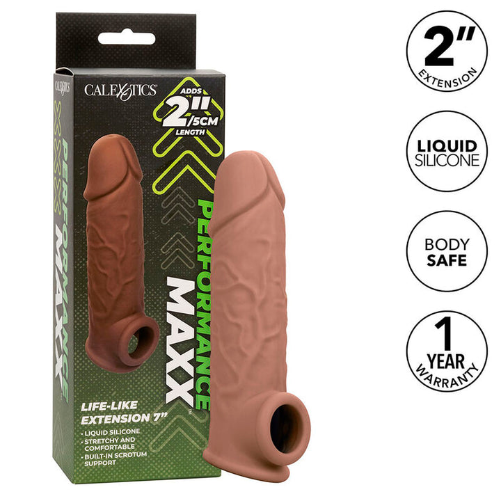CALEXOTICS - EXTENSION RÉALISTE PERFORMANCE MAXX 7 PEAU MARRON