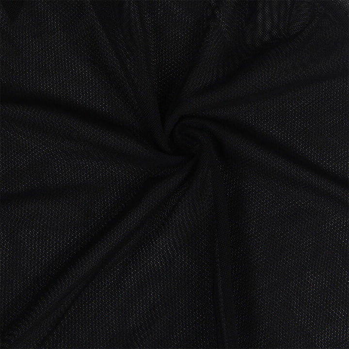 SUBBLIME - BABYDOLL TULLE FABRIC WITH LACE AND FLOWER DETAIL BLACK S/M