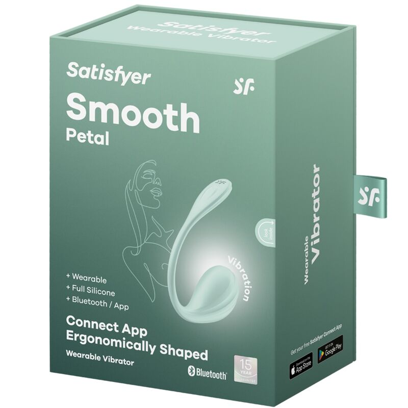 SATISFYER - STIMULATEUR DE POINT G SMOOTH PETAL EAU VERT APPLICATION GRATUITE