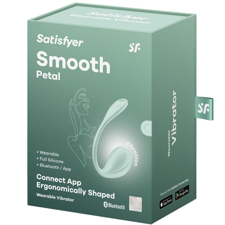 SATISFYER - STIMULATEUR DE POINT G SMOOTH PETAL EAU VERT APPLICATION GRATUITE