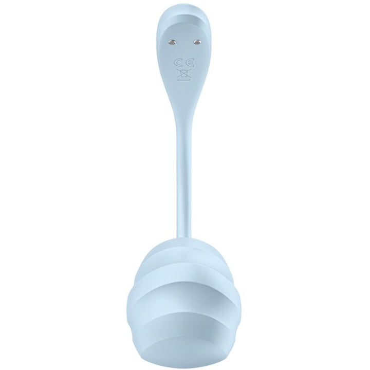 SATISFYER - STIMULATEUR DE POINT G SMOOTH PETAL BLEU CIEL APPLICATION GRATUITE