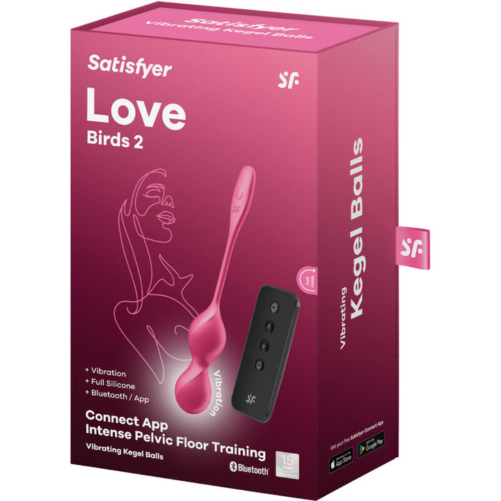 SATISFYER - LOVE BIRDS 2 BOULES DE KEGEL VIBRANTES + APPLICATION GRATUITE