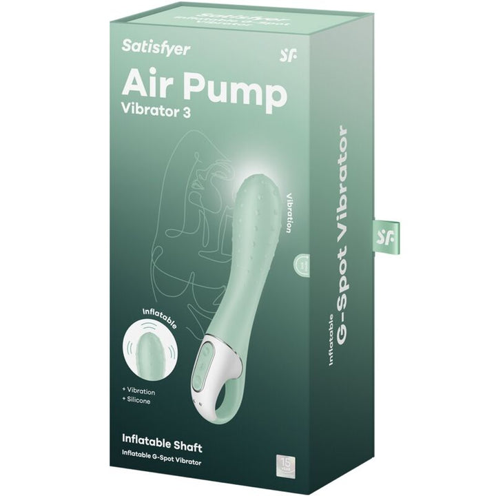 SATISFYER - AIR PUMP VIBRATOR 3 INFLATABLE G POINT MINT