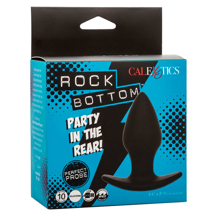 CALEXOTICS - ROCK BOTTOM PERFECT ANAL PLUG 10 VIBRATIONS SILICONE BLACK