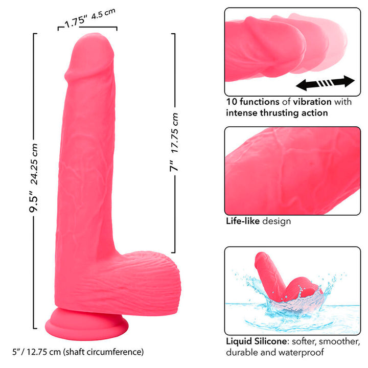CALEXOTICS - VIBRATEUR RÉALISTE STUDS 10 VIBRATIONS ROSE