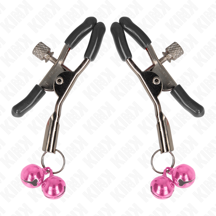 KINK - DOUBLE BELL NIPPLE CLAMP PINK 6 CM