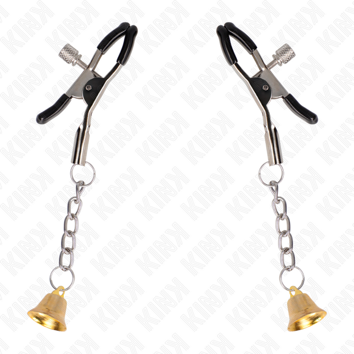 KINK - GOLD BELL PENDANT NIPPLE CLAMPS 6 CM