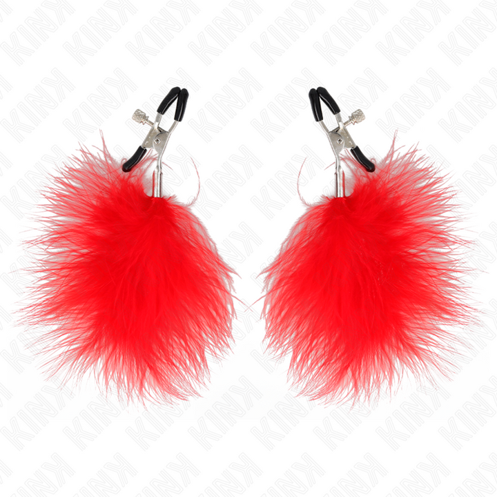 KINK - FEATHER NIPPLE CLAMP RED 7 CM