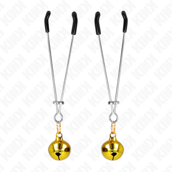 KINK - THIN BELL NIPPLE CLAMPS GOLD 7 CM