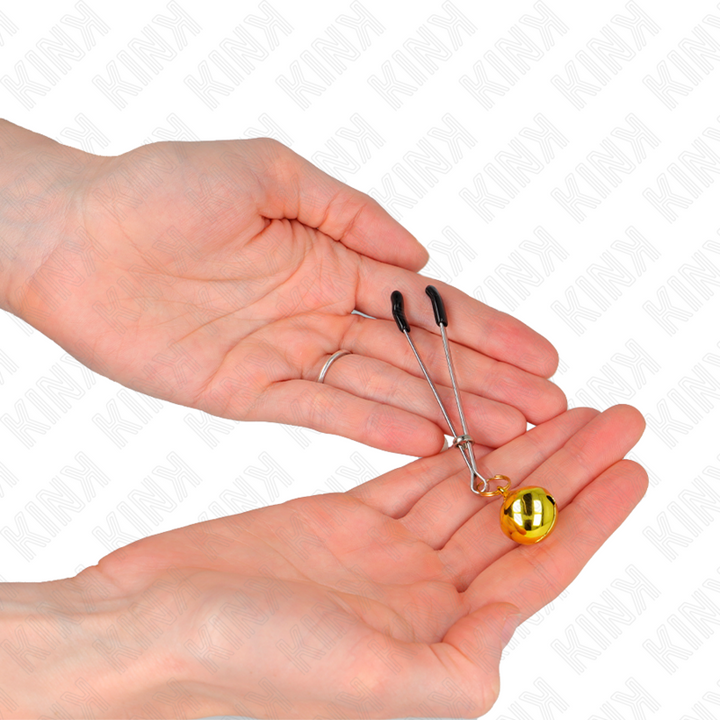 KINK - THIN BELL NIPPLE CLAMPS GOLD 7 CM