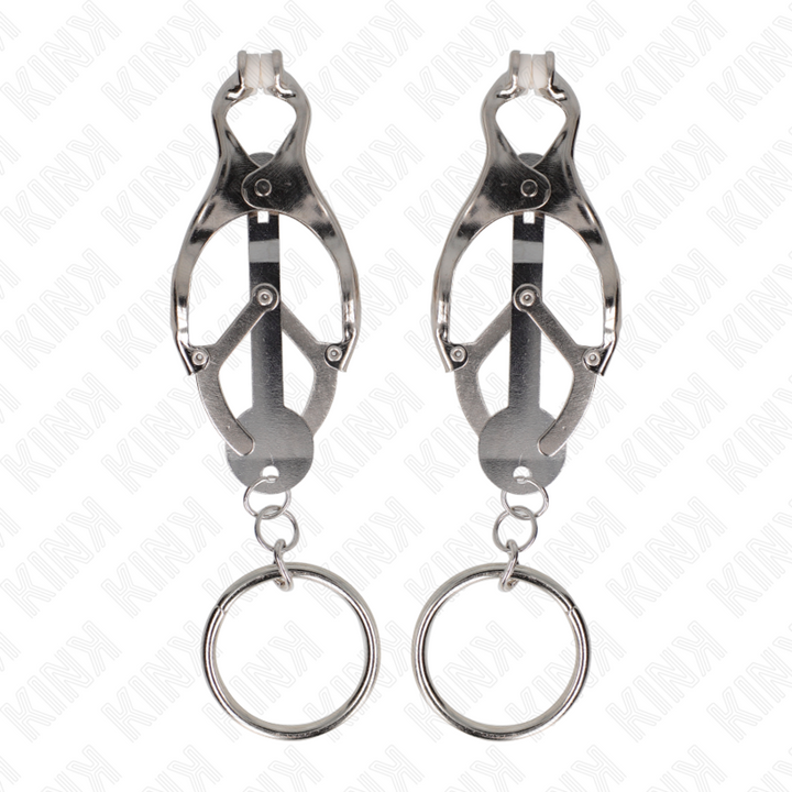 KINK - O-RING JAPANESE CLOVER NIPPLE CLAMPS SILVER