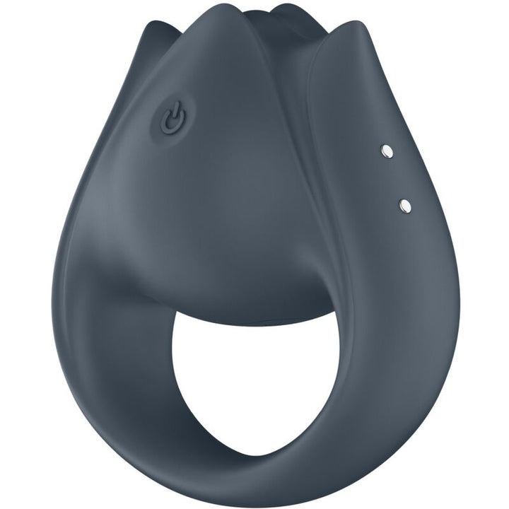 SATISFYER - PERFECT PAIR 2 MULTIVIBRATOR 2 IN 1 PENIS RING AND FINGER STIMULATOR GREY