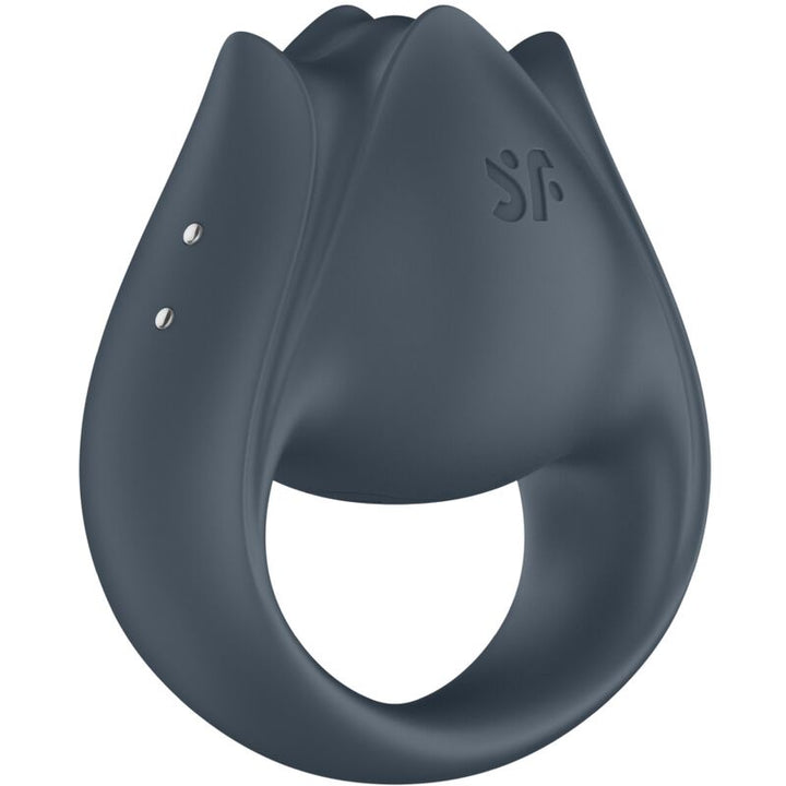 SATISFYER - PERFECT PAIR 2 MULTIVIBRATOR 2 IN 1 PENIS RING AND FINGER STIMULATOR GREY