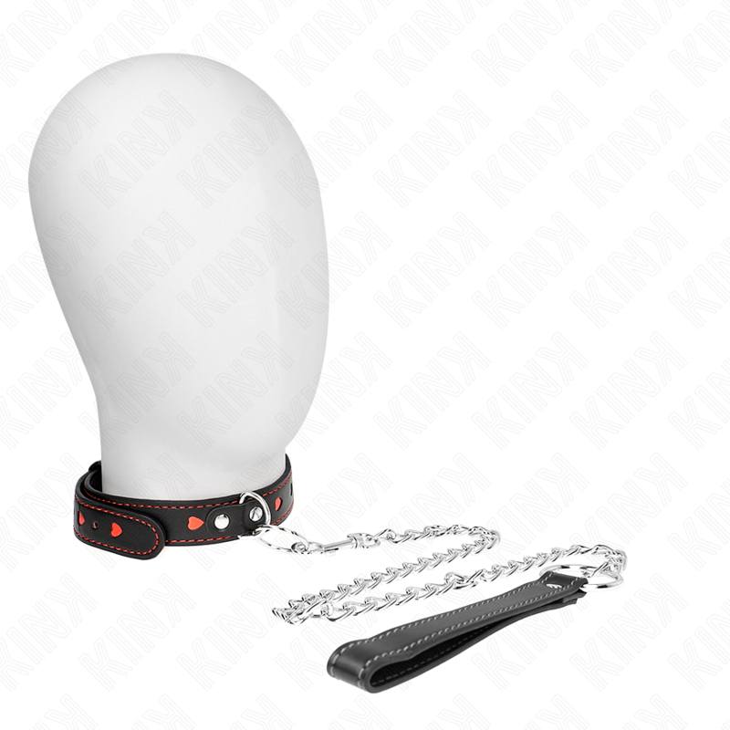 KINK - COLLIER AVEC SANGLE 65 CM DÉTAILS COEUR 52,5 X 2,5 CM