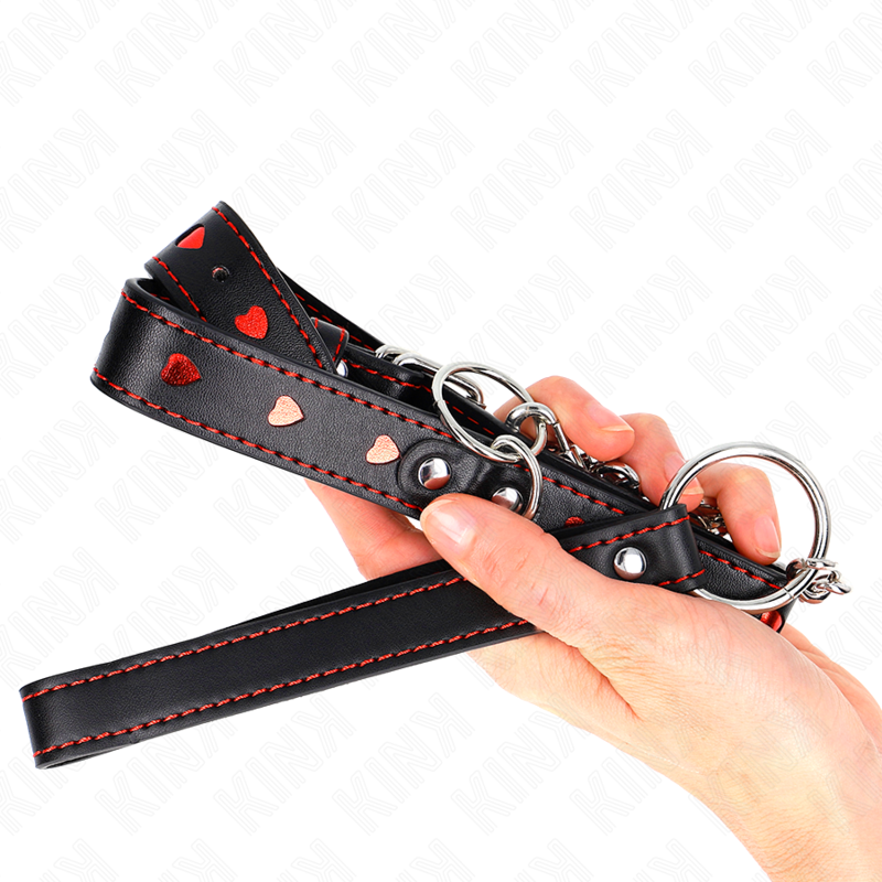 KINK - COLLIER AVEC SANGLE 65 CM DÉTAILS COEUR 52,5 X 2,5 CM