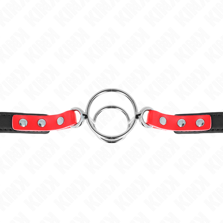 KINK - GAG WITH MULTIPLE O-RINGS 4 / 4.8 CM RED 38 X 56 CM