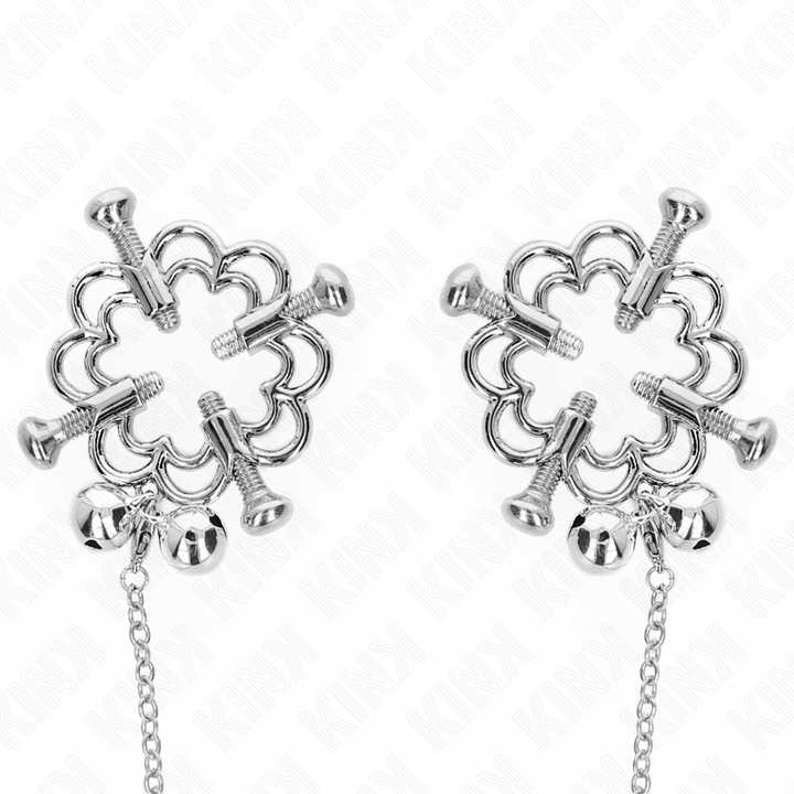 KINK - METAL FLOWER NIPPLE CLAMPS WITH CHAIN