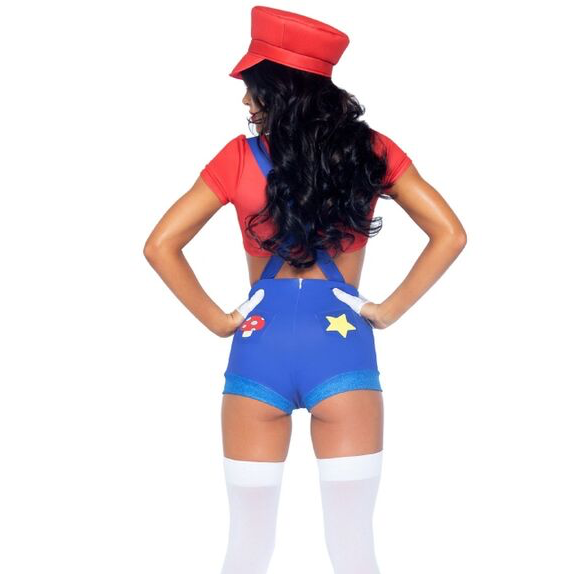LEG AVENUE - SEXY COSTUME MARIO BROS RED/BLUE S