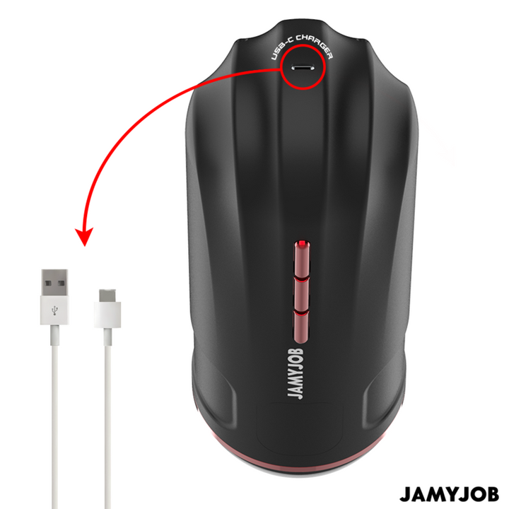 JAMYJOB - MEGABITE AUTOMATIC MOUTH MASTURBATOR 5 MODES STIMULATING WAVES AND VIBRATION
