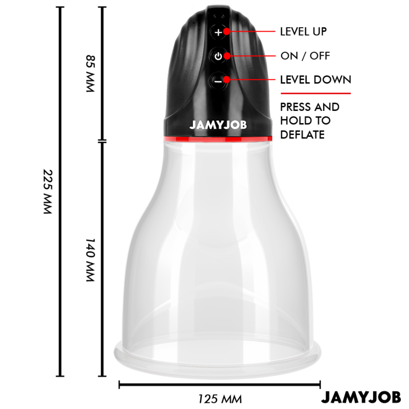 JAMYJOB - XPAND LITE AUTOMATIC TESTICLE PUMP 3 LEVELS OF STIMULATING WAVES GREY