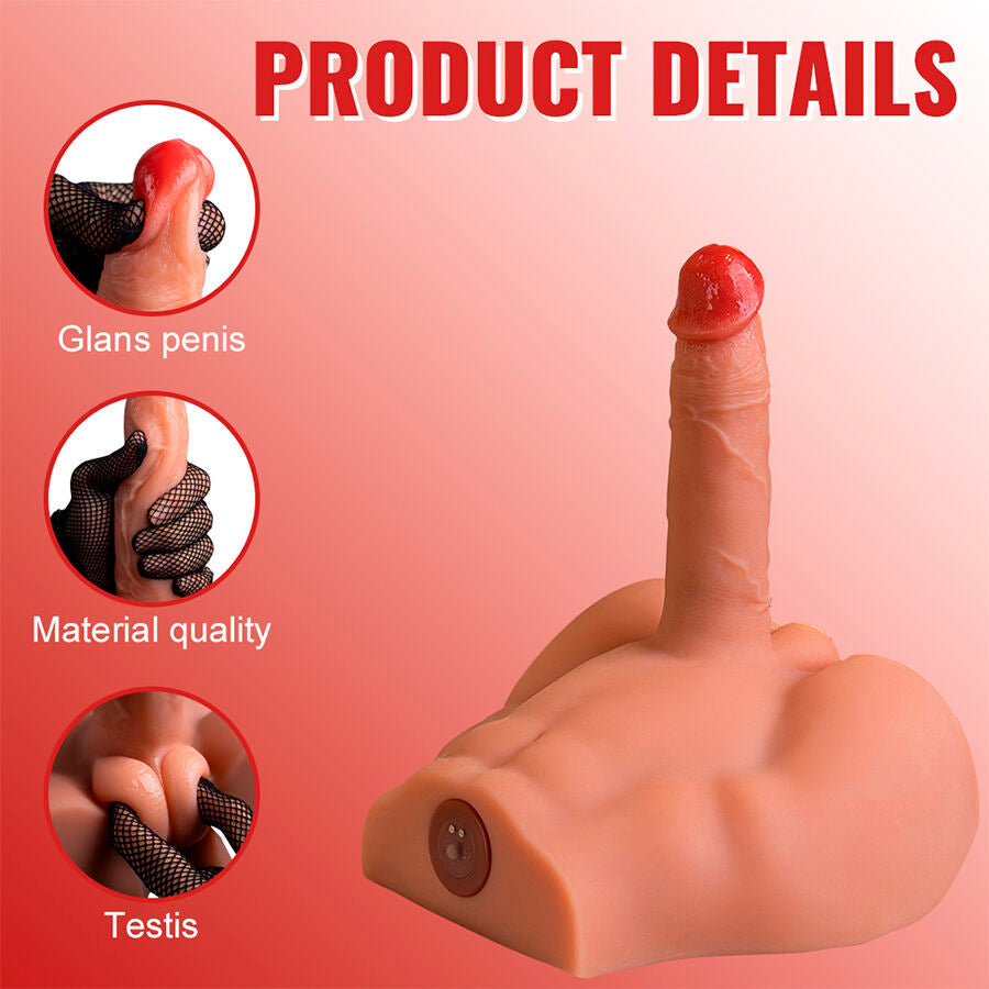 XISE - PEEL DILDO ASS DILDO RÉALISTE MASTURBATEUR POSITION FRONTALE AVEC POUSSÉE 17,5 CM