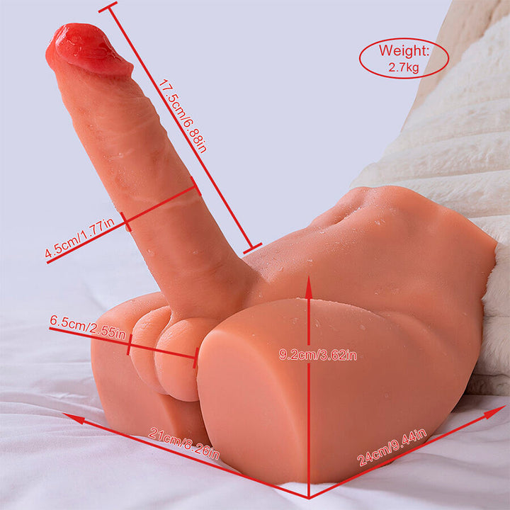 XISE - PEEL DILDO ASS DILDO RÉALISTE MASTURBATEUR POSITION FRONTALE AVEC POUSSÉE 17,5 CM