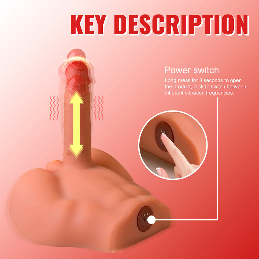 XISE - PEEL DILDO ASS DILDO RÉALISTE MASTURBATEUR POSITION FRONTALE AVEC POUSSÉE 17,5 CM