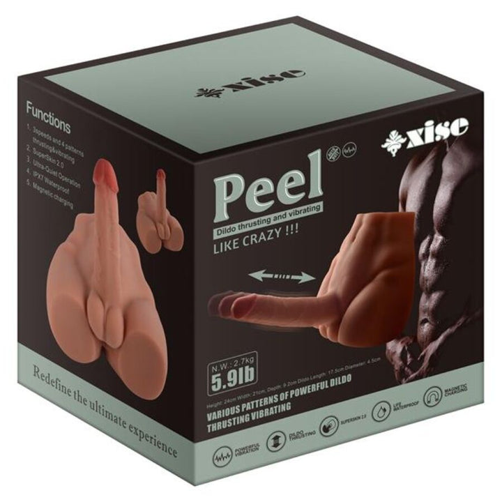 XISE - PEEL DILDO ASS DILDO RÉALISTE MASTURBATEUR POSITION FRONTALE AVEC POUSSÉE 17,5 CM