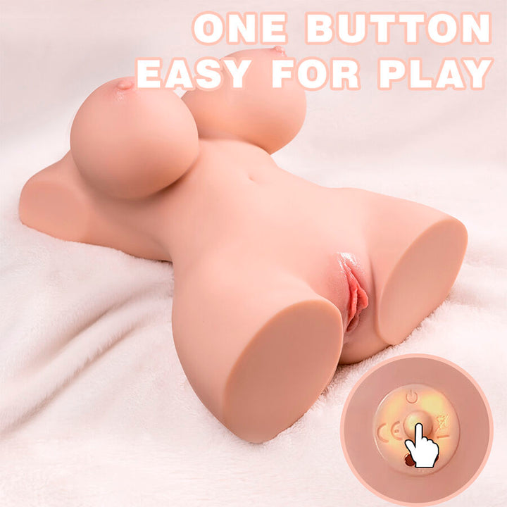 XISE - TINY THRUSTING REALISTIC TORSO WITH FEMALE VIBRATION 40 CM