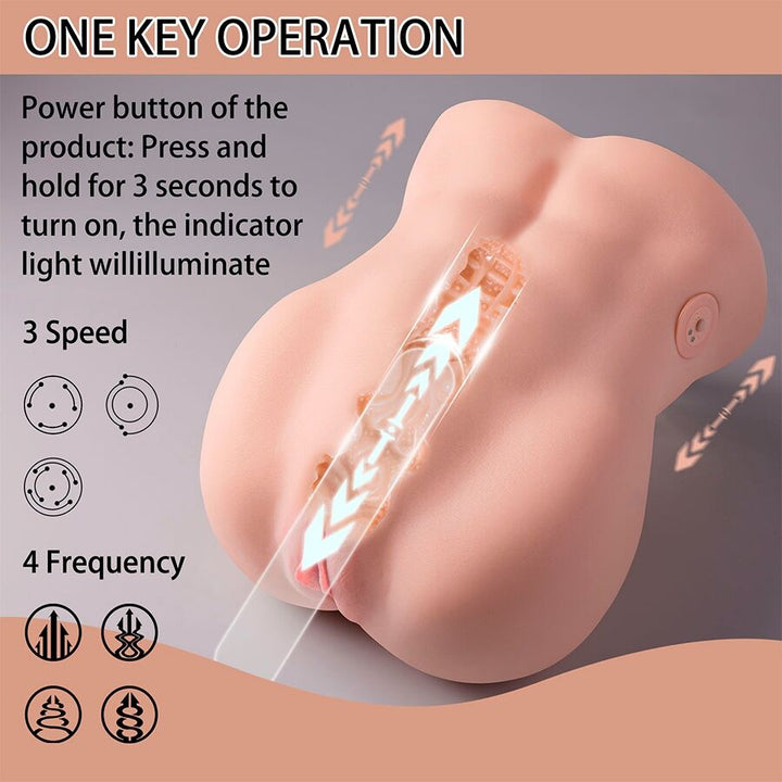 XISE - LYDIA FEMALE VAGINA MASTURBATOR WITH THRUSTING 25 CM