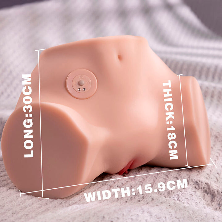 XISE - FENNIE SHAKING REALISTIC MULTIPOSITION VAGINA AND ANUS MASTURBATOR WITH VIBRATION