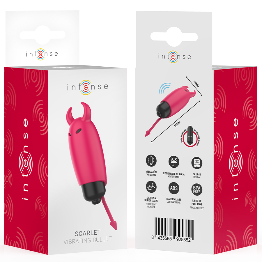 INTENSE - SCARLET VIBRATING BULLET RED DEMON 9.3 X 2.4 CM Smoochee INTENSE - SCARLET VIBRATING BULLET RED DEMON 9.3 X 2.4 CM Smoochee