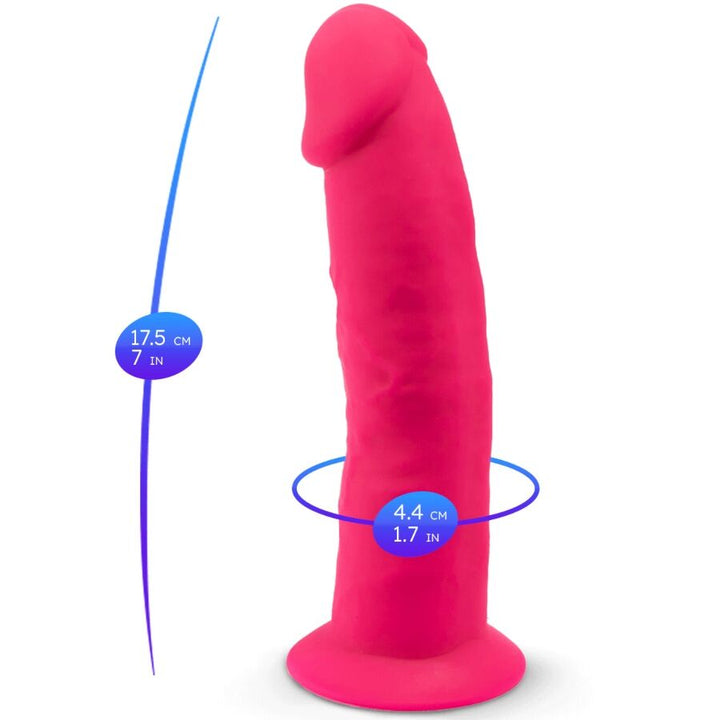 SILEXD - MODEL 2 REALISTIC PENIS PREMIUM SILEXPAN SILICONE FUCHSIA 19.2 CM