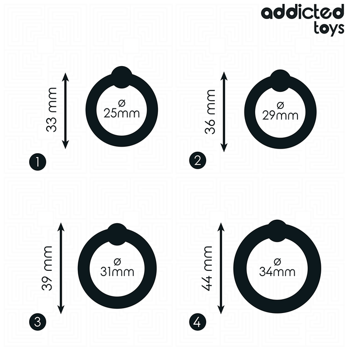 ADDICTED TOYS - SET OF PRESSURE SILICONE RINGS