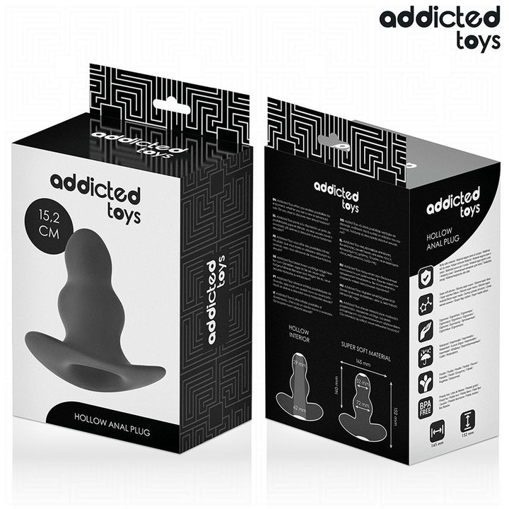ADDICTED TOYS - HOLLOW ANAL PLUG SILICONE SIZE XXL 15.2 CM