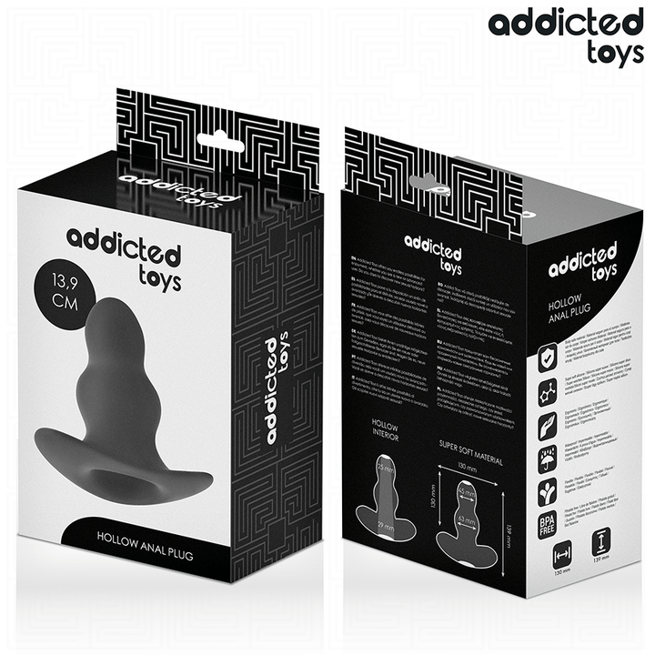 ADDICTED TOYS - HOLLOW ANAL PLUG SILICONE SIZE XL 13.9 CM