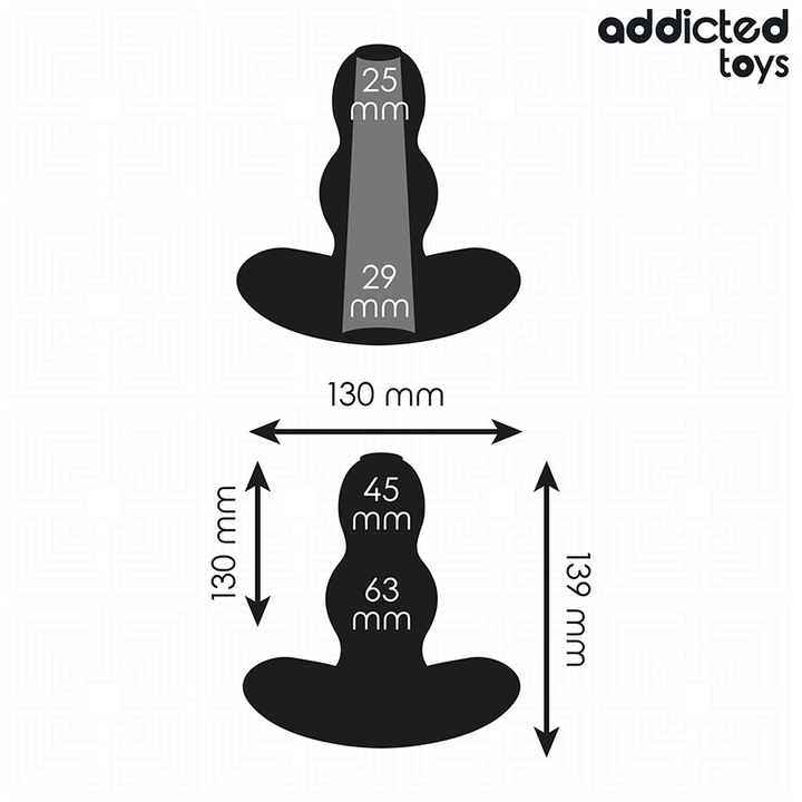 ADDICTED TOYS - HOLLOW ANAL PLUG SILICONE SIZE XL 13.9 CM